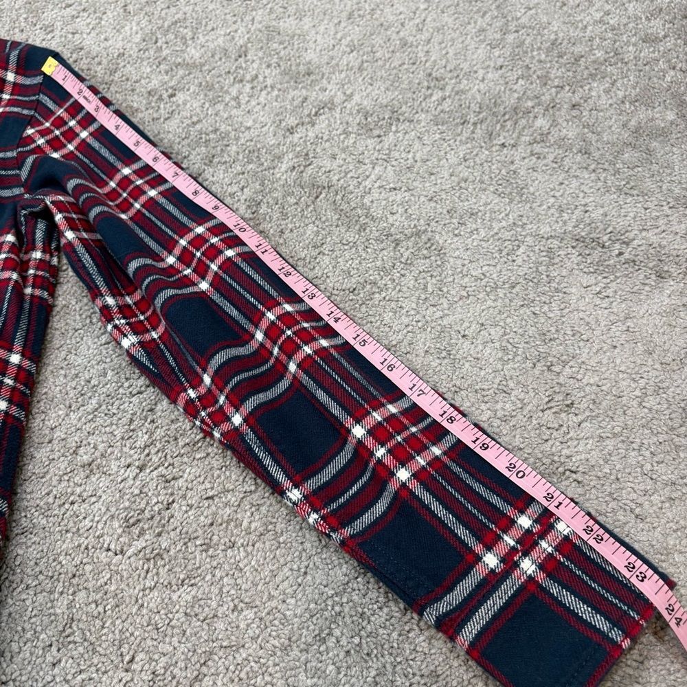 NWT Tna Aritzia Taylor Plaid Oversized Flannel Total Eclipse Deep Red Size XS - Picture 11 of 12